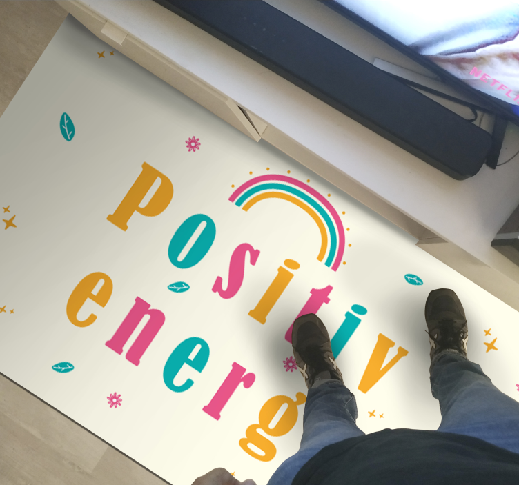 Positivt energi soverom vinyl teppe - Tenstickers