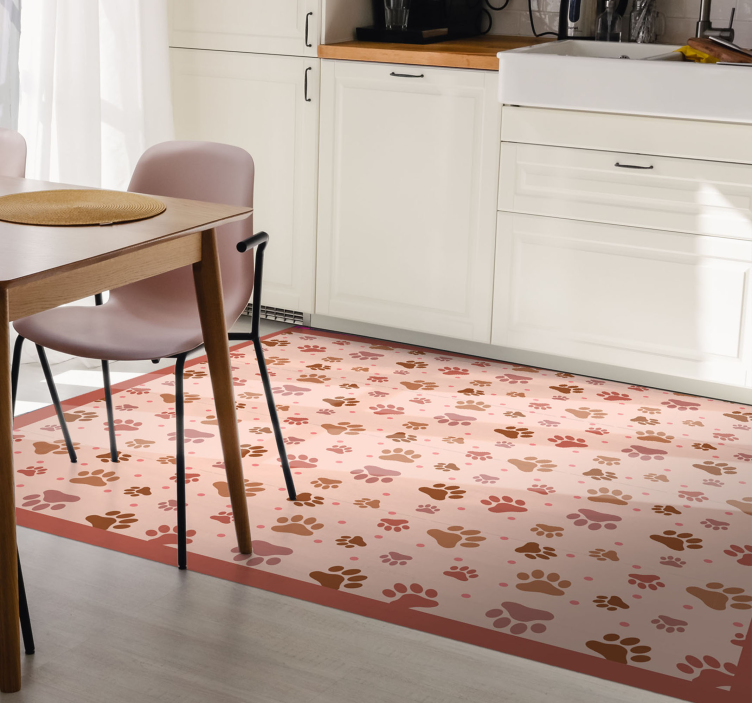 Poteavtrykksmønster vinyl teppe dyreavtrykk - Tenstickers