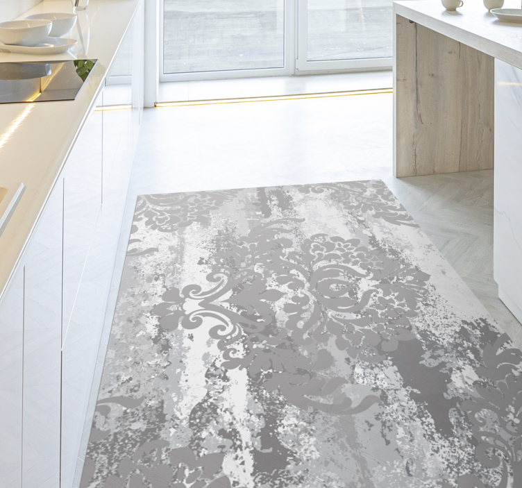 Puslespill med mosaikkgrått vinyl teppe - Tenstickers