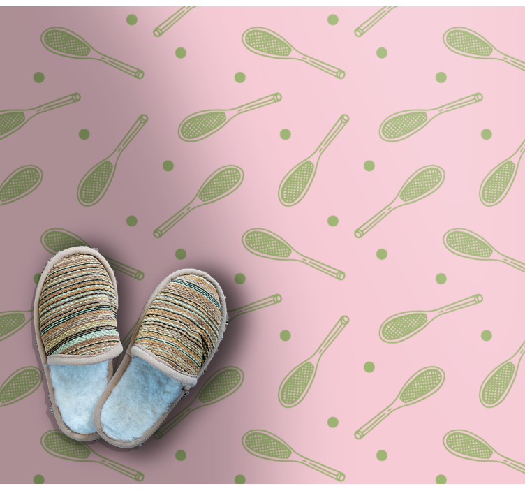 Racketmønster vinyl teppe spill - Tenstickers