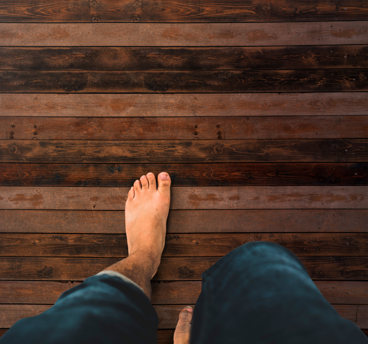 Realistisk mørkebrun nyanse vinyl teppe tre - Tenstickers