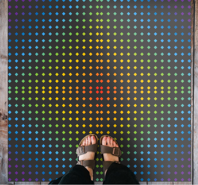 Regnbue mosaikk bakgrunn med farger vinyl teppe soverom - Tenstickers