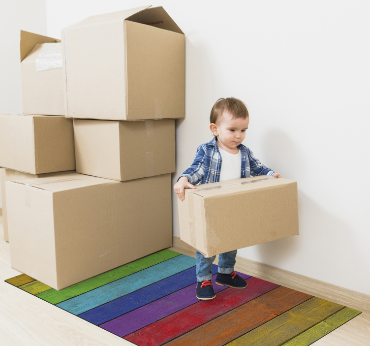 Regnbue vinylteppe - tre striper - Tenstickers