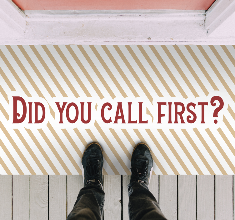 Ringte du først? Tilpasset vinyl teppe - Tenstickers