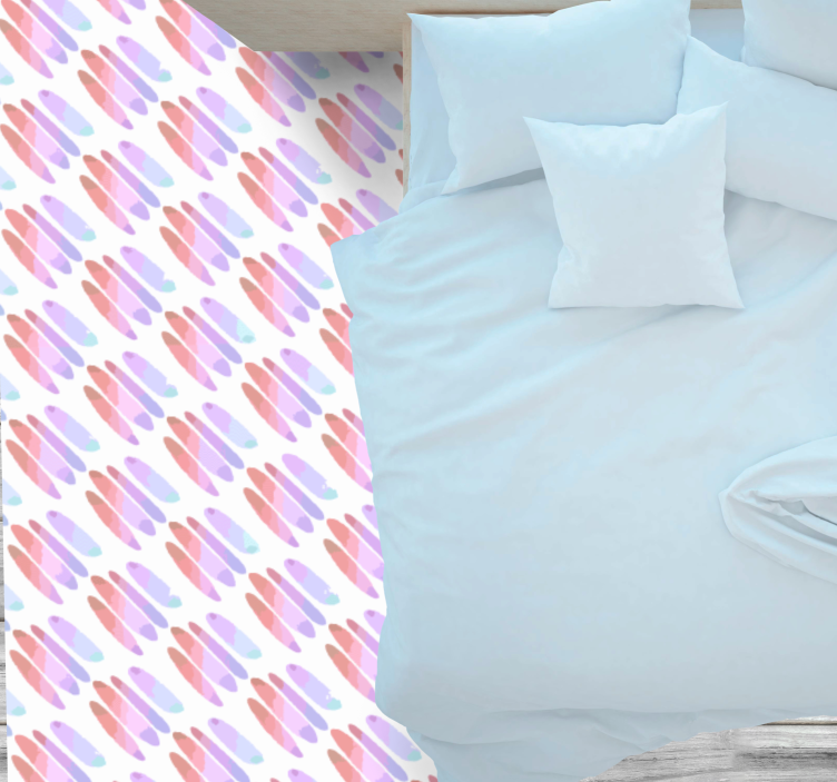 Rosa akvarell stripete tain vinyl teppe geometrisk - Tenstickers