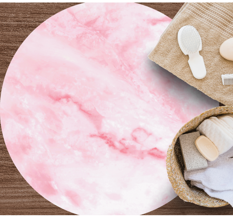 Baderomsgulv i rosa marmor - Tenstickers