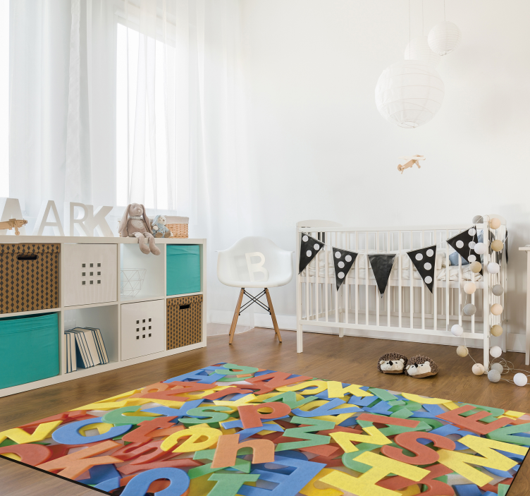 Rotete alfabetet vinylalfabetteppe - Tenstickers