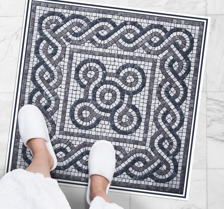 Steinstein mosaikk gulvfliser - Tenstickers