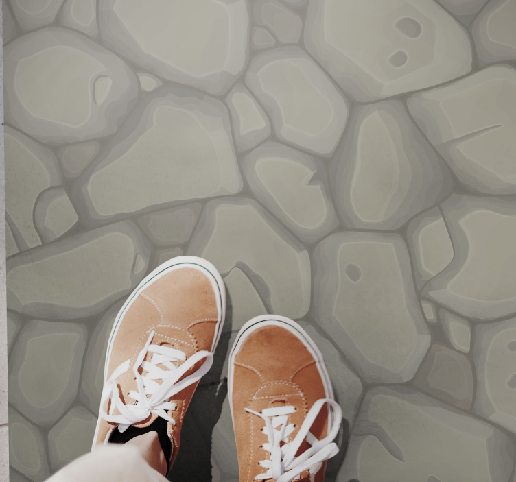 Rullesteinsvei Vinyl teppe steiner - Tenstickers