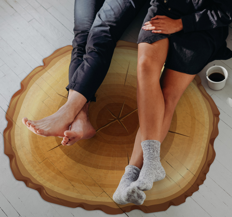 Runde tre vinyl teppe - Tenstickers