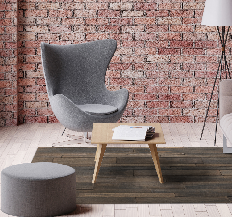 Rustikt mønster vinyl teppe tre - Tenstickers