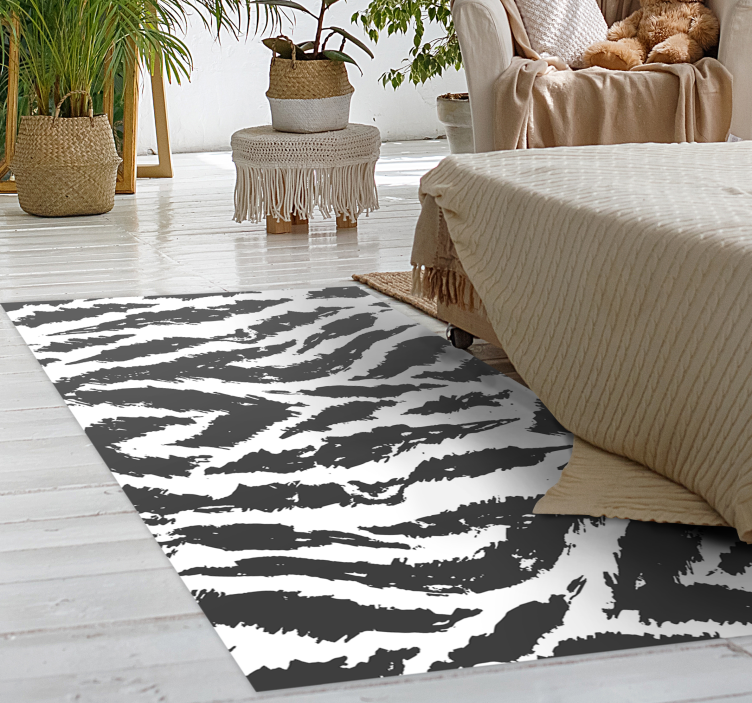 Sebra striper konsept vinyl teppe dyreavtrykk - Tenstickers