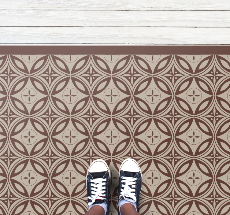 Sementmønster i vintage stil vinyl teppe hydraulisk - Tenstickers