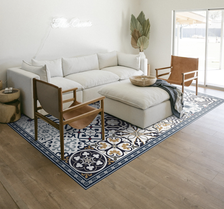 Sementmønstre fliser vinylteppe - Tenstickers