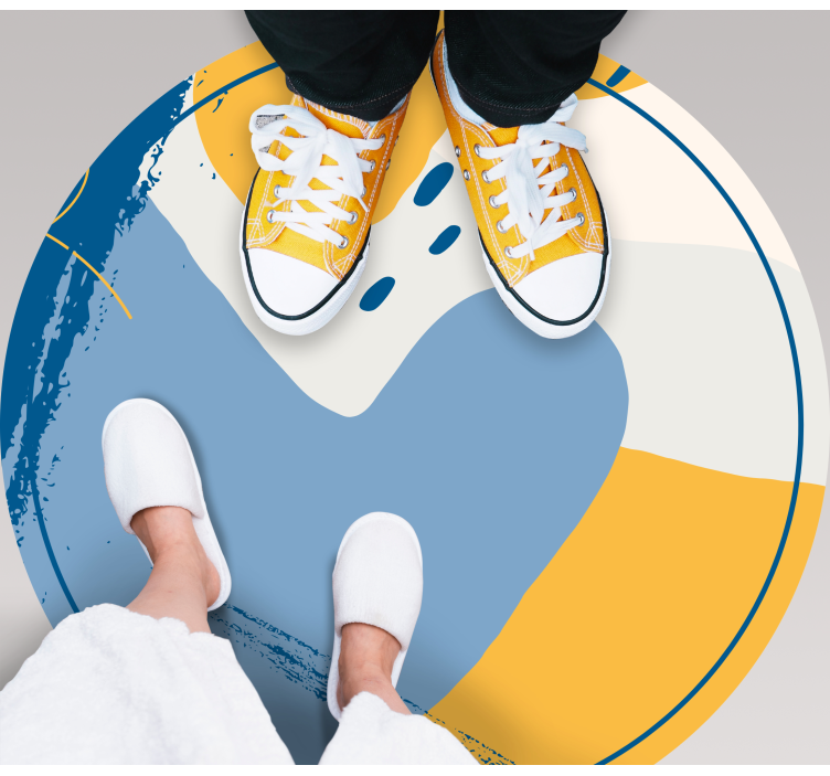 Sirkulær kunst Vinyl teppe steiner - Tenstickers