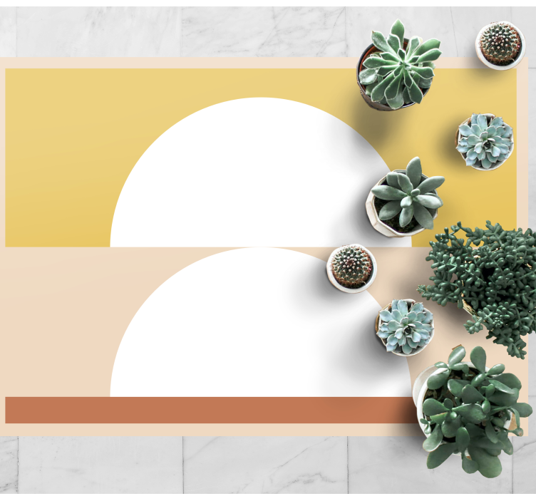 Sirkulær minimalisme vinyl teppe minimalistisk - Tenstickers