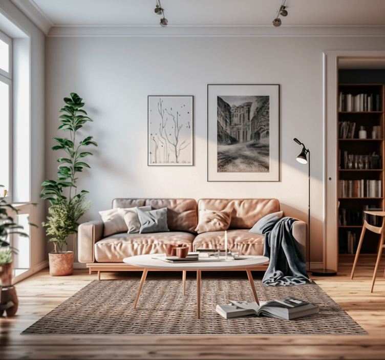 Siv tekstur vinyl teppe etniske vinylteppe - Tenstickers