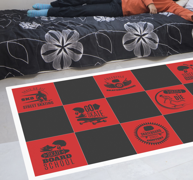 Skateboard-tema vinyl teppe spill - Tenstickers