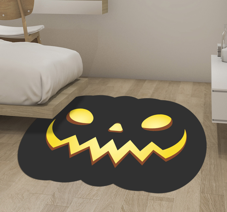 Skremmende halloween gresskar vinylteppe - Tenstickers