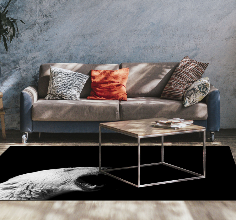 Skrikende bjørn vinyl teppe dyr - Tenstickers