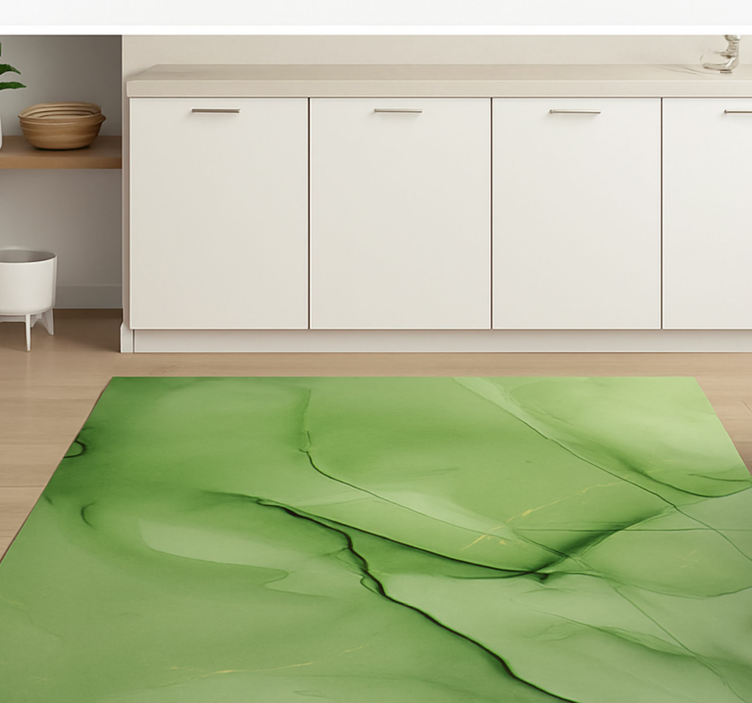 Motiv med smaragdeffekt marmor vinylteppe - Tenstickers