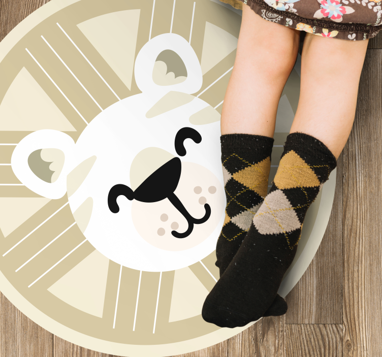 Smilende løve grafikk baby vinylteppe - Tenstickers