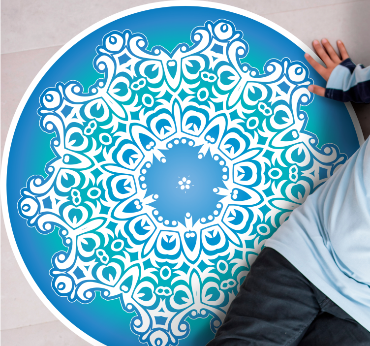 Snøflak stil mandala vinyl teppe mandala - Tenstickers