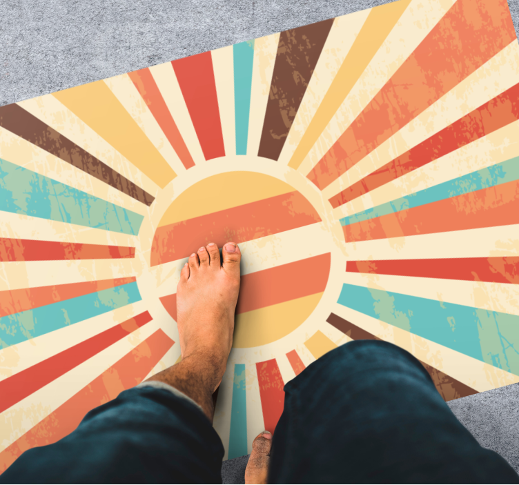 Soloppgangsfargeutbrudd vinyl teppe vintage - Tenstickers