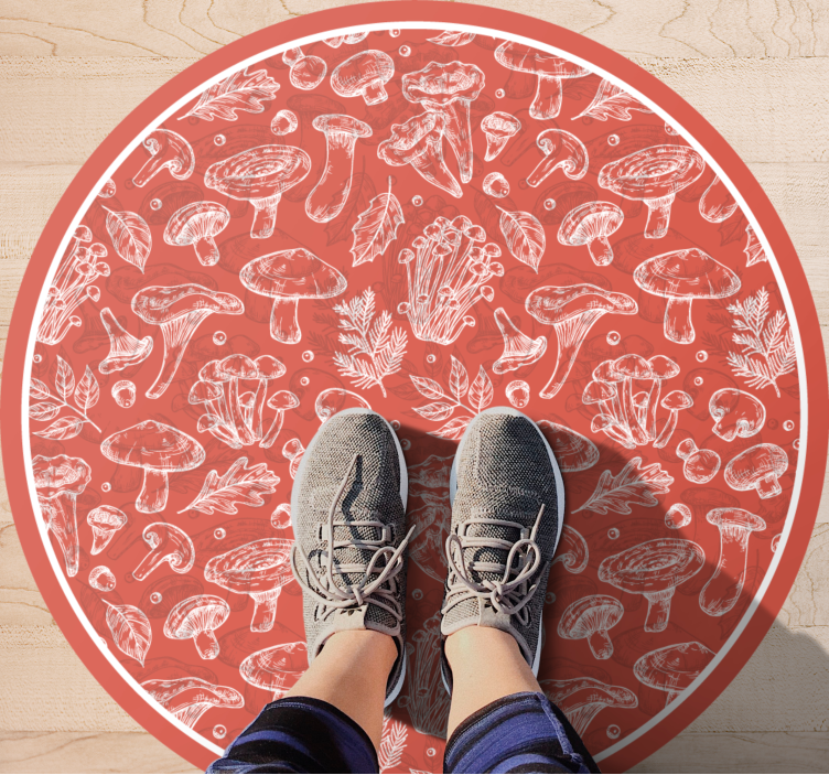 Soppillustrasjon vinyl teppe natur - Tenstickers