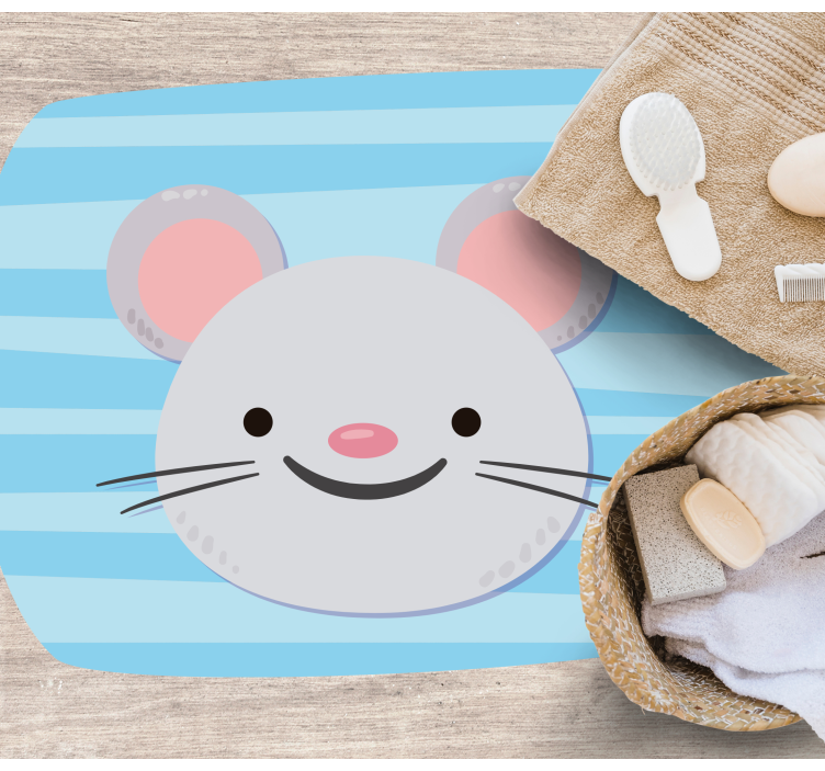 Søtt museansikt vinyl teppe spedbarn - Tenstickers