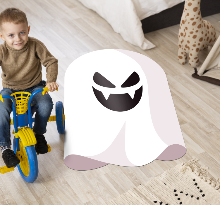 Spooky ghost vinyl teppedesign - Tenstickers