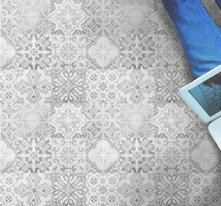 Steineffekt mosaikkmønster vinyl teppe hydraulisk - Tenstickers