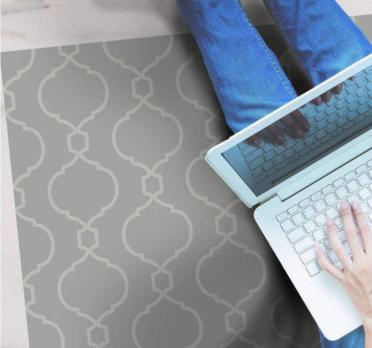 Stilig geometrisk trykk vinyl teppe hydraulisk - Tenstickers