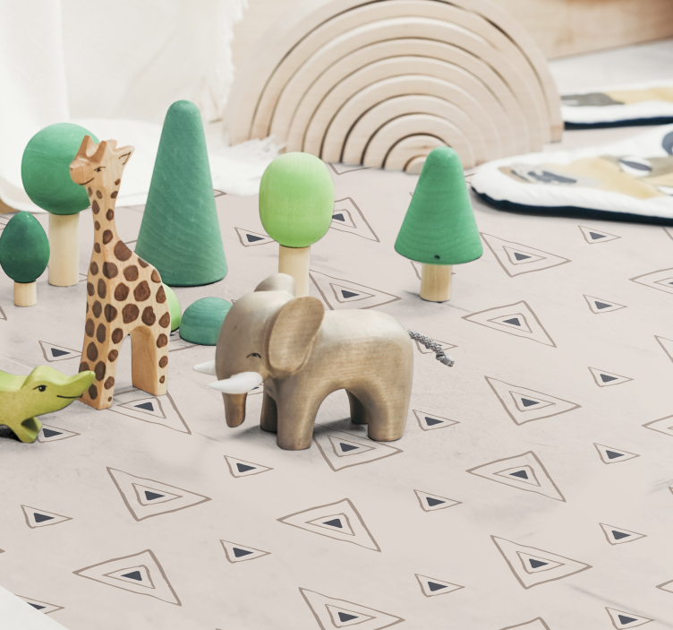 Stilig trekantmønster vinyl teppe baby - Tenstickers