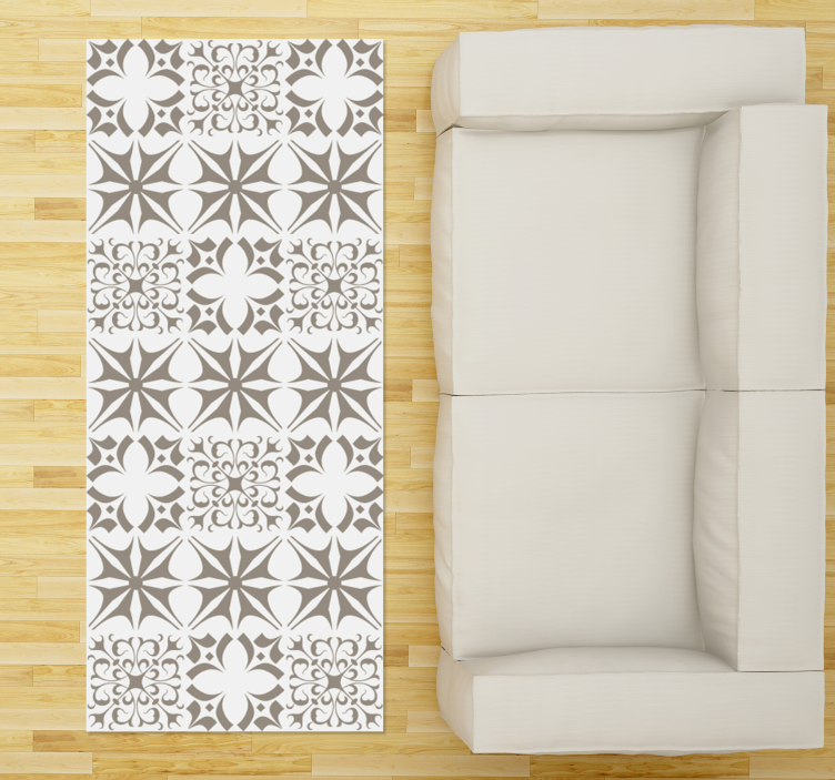 Stjernemønstret flislegging vinyl teppe mosaikk - Tenstickers