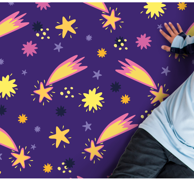Stjerneskuddmønster vinyl teppe stjerner - Tenstickers