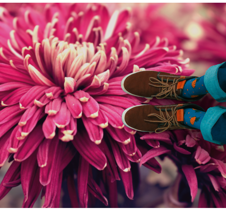 Store blomster design blomsterteppe - Tenstickers