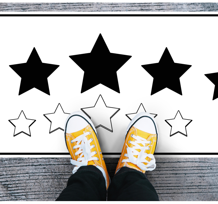 Store svarte stjerner entréfliser - Tenstickers