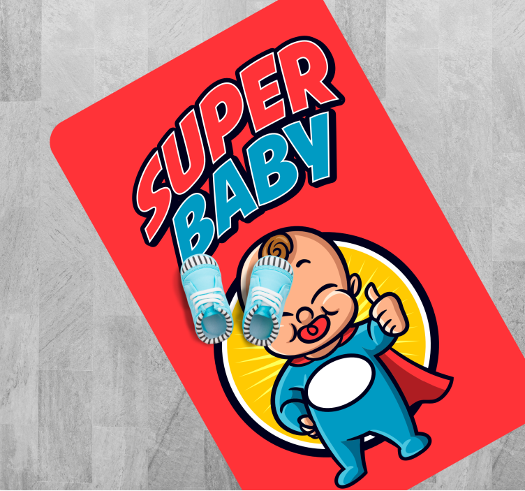 Superhelt spedbarn tema baby vinylteppe - Tenstickers