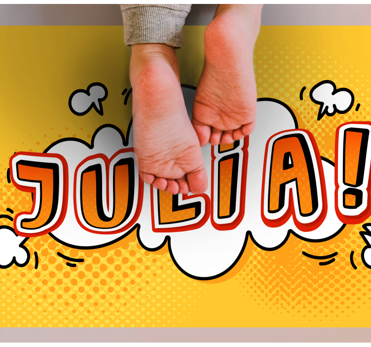 Superhelt tegneserie effekt personlig vinyl teppe - Tenstickers