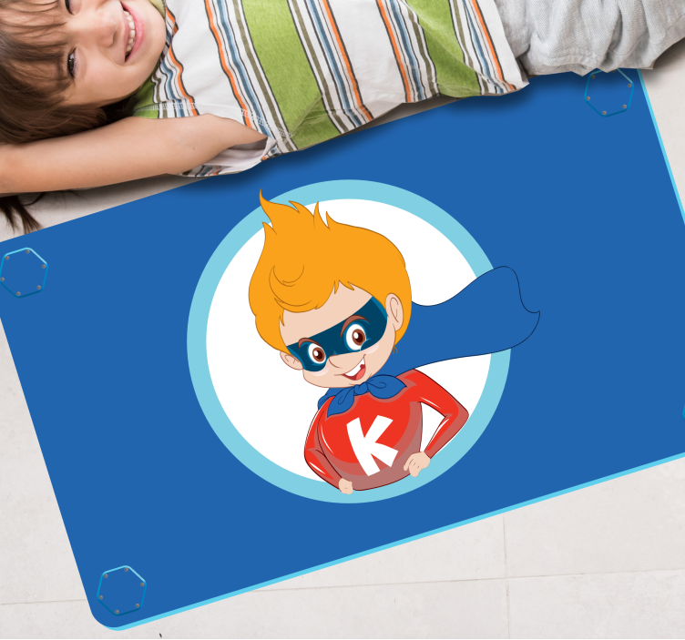 Superhelt tegneseriefigur spedbarn vinyl teppe - Tenstickers