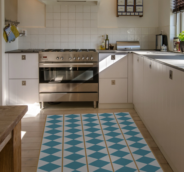 Sverige design geometrisk vinylteppe - Tenstickers