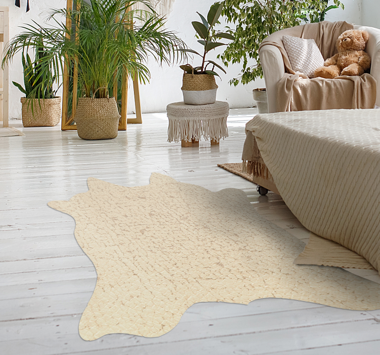 Imitert kuskinndesign vinyl teppe dyreavtrykk - Tenstickers