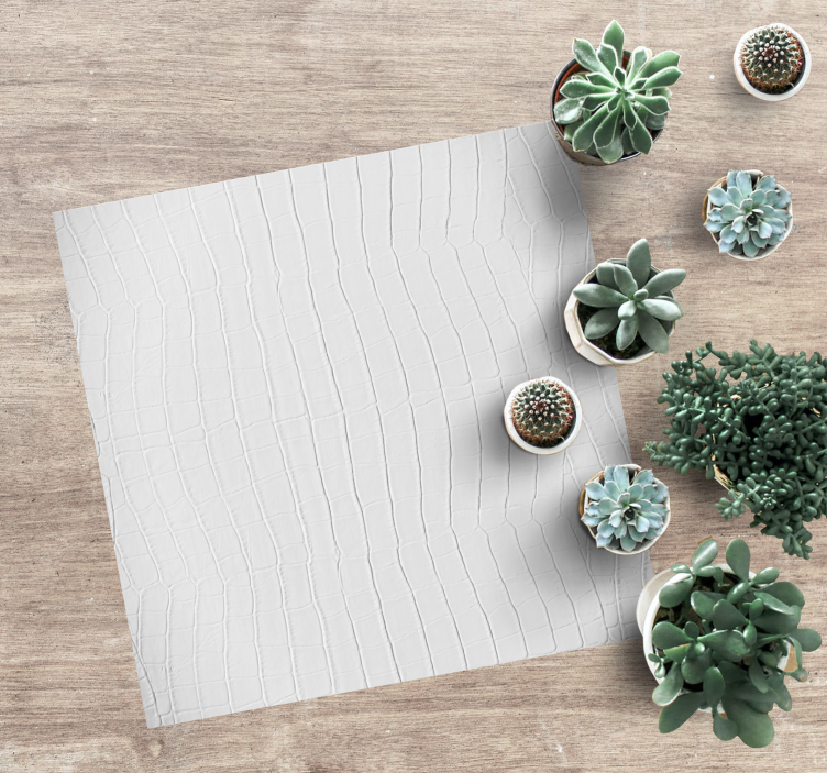 Vinyl teppe tekstur hvit krokodilleskinn - Tenstickers