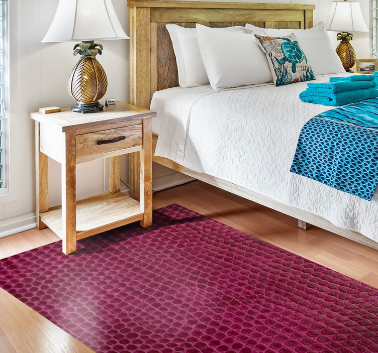 Teksturert karmosinrødt stoff vinyl teppe dyreavtrykk - Tenstickers