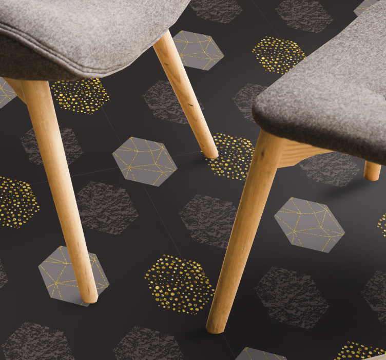 Teksturert sekskantmønster vinyl teppe geometrisk - Tenstickers