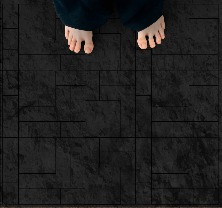 Teksturert svart overflate Vinyl teppe steiner - Tenstickers