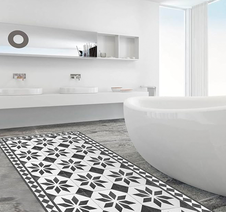 Gammelt stilteppe vinyl teppe mosaikk - Tenstickers