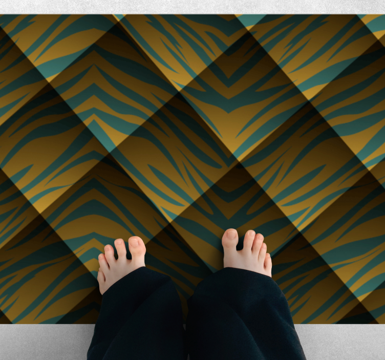 Tigerstripekonsept vinyl teppe dyreavtrykk - Tenstickers