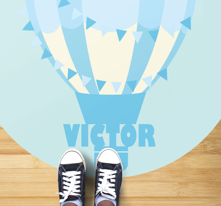 Tilpassbar ballong vinyl teppe med navn - Tenstickers